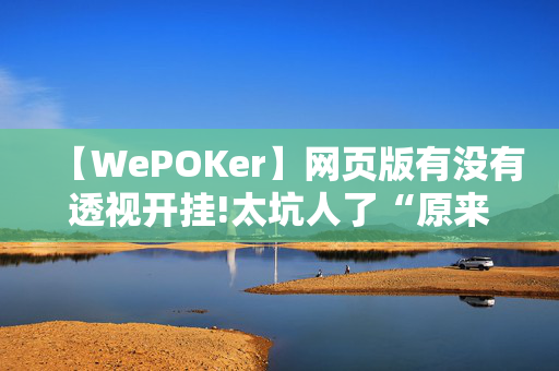 【WePOKer】网页版有没有透视开挂!太坑人了“原来有挂