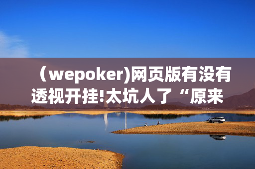 （wepoker)网页版有没有透视开挂!太坑人了“原来有挂